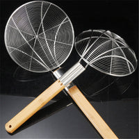 26cm Wooden Handle Big Mesh Soup Skimmer