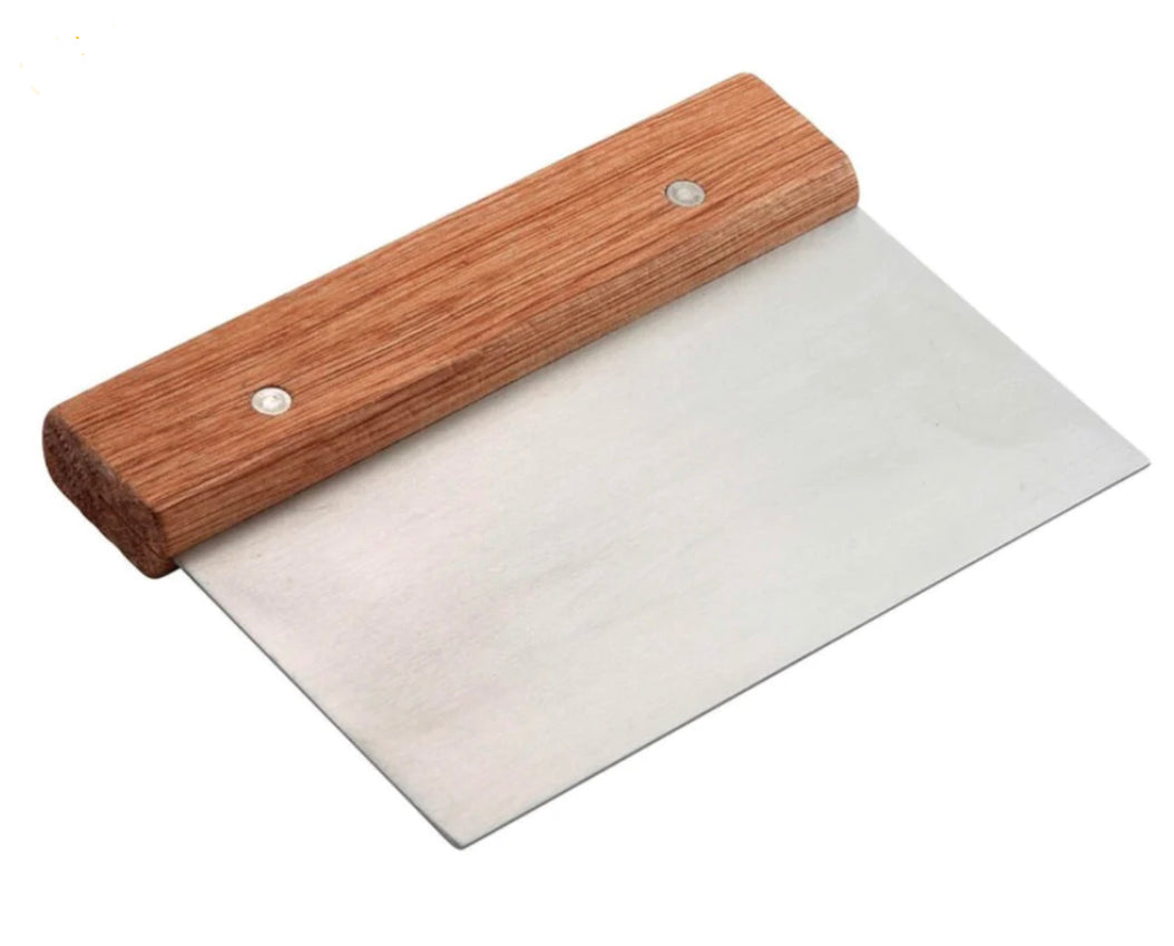 Stainless Steel Pastry Dough Scraper Wooden Handle