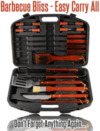 19 Pieces Grilling with Wooden Handles Set in Carry Case